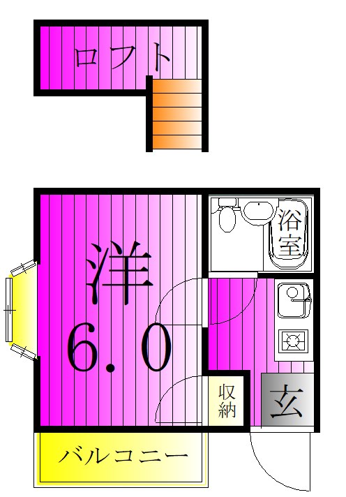 ロフティスピング鎌ヶ谷 101号室 間取り
