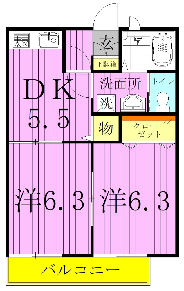ソレジオ六町 間取り図