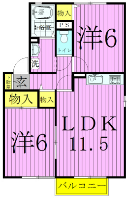 グリーンパークA 間取り図