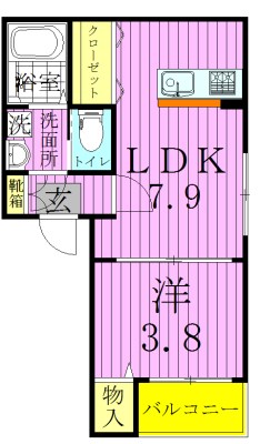 ａｌｃａｓａ竹ノ塚 間取り図