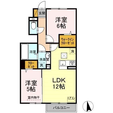 ルアナ 105号室 間取り