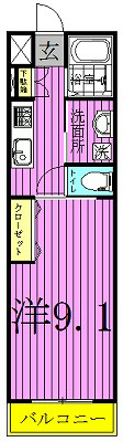 Banderuola～バンデルオーラ～ 103号室 間取り