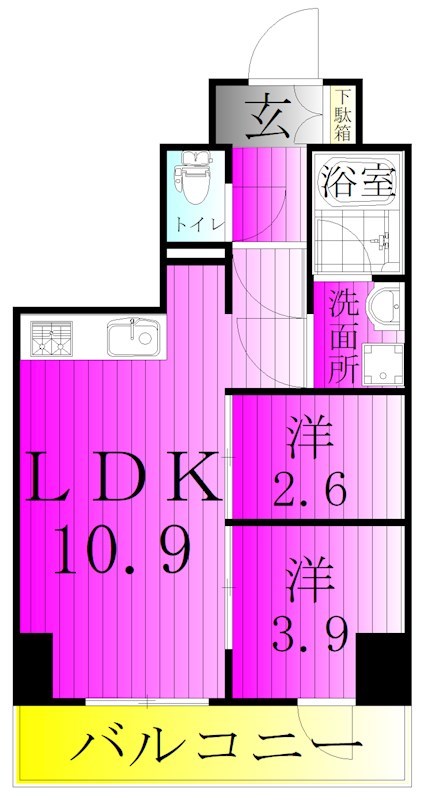 コンフォリア・リヴ千住 間取り図