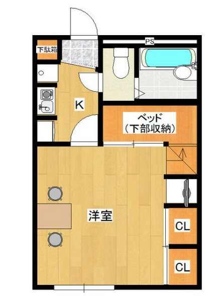フルール柏公園 206号室 間取り