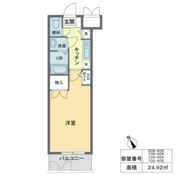 プレジオ3 102号室 間取り