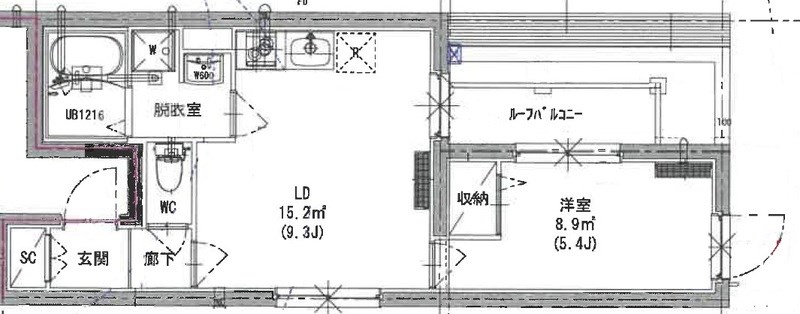 Meldia　Residential　北千住 間取り図