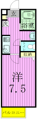 リビエラ 203号室 間取り