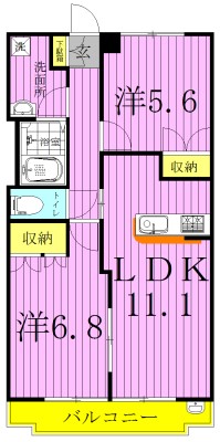 クレメント駒木Ａ 203号室 間取り