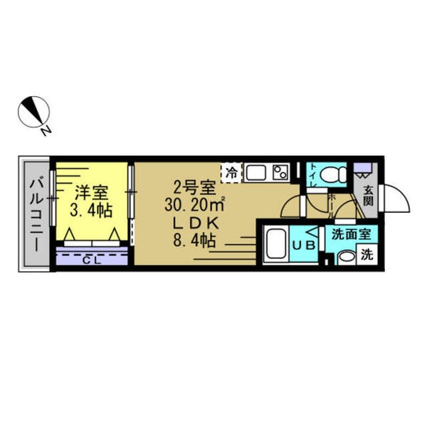RIZE南流山 202号室 間取り