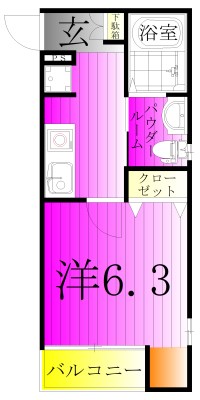 Le temps riche 304号室 間取り