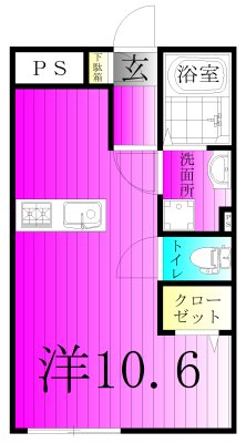 MQuarto梅郷Ⅱ 107号室 間取り