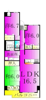 ダイアパレス柏 411号室 間取り