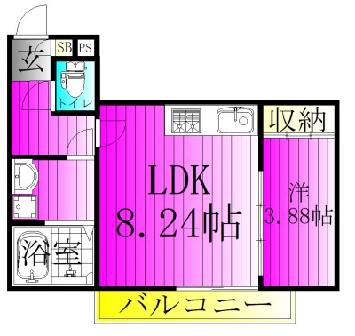 子犬と春風のダイアリー 103号室 間取り