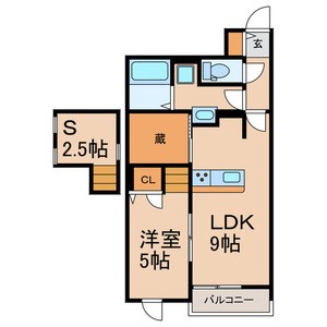 グラフィオB 101号室 間取り