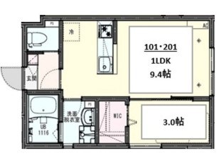 KLEIS我孫子 101号室 間取り