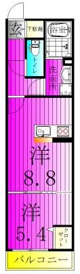 Peach 104号室 間取り