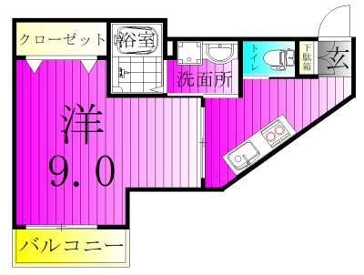 Peach 106号室 間取り