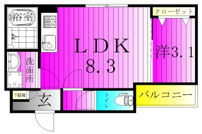 DK新松戸Ⅰ 103号室 間取り