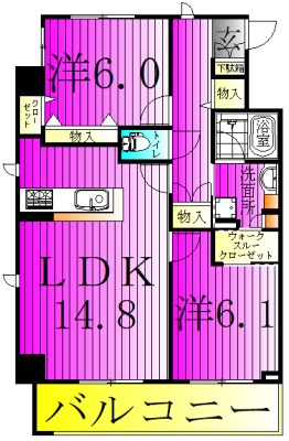アヴェニール柏の葉 207号室 間取り
