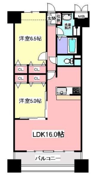 プロスパー 205号室 間取り