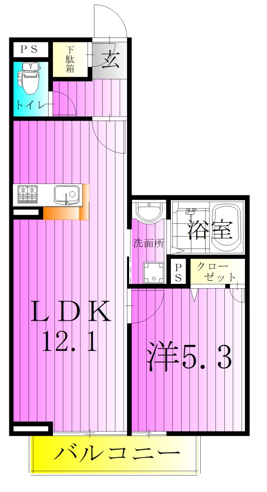 グラナーデ扇Ⅲ 間取り図