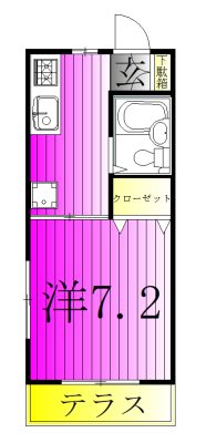 ウエルストン松戸 101号室 間取り
