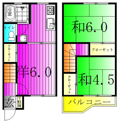 テラスますみ 3号室 間取り