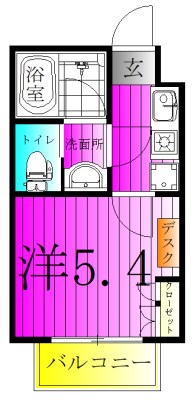 ユーフラット天王台 105号室 間取り