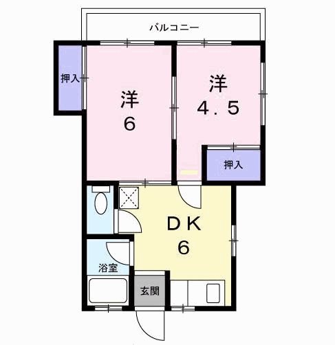 グレイスハイツ 201号室 間取り