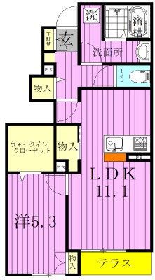 フォレヴィラージュC 105号室 間取り
