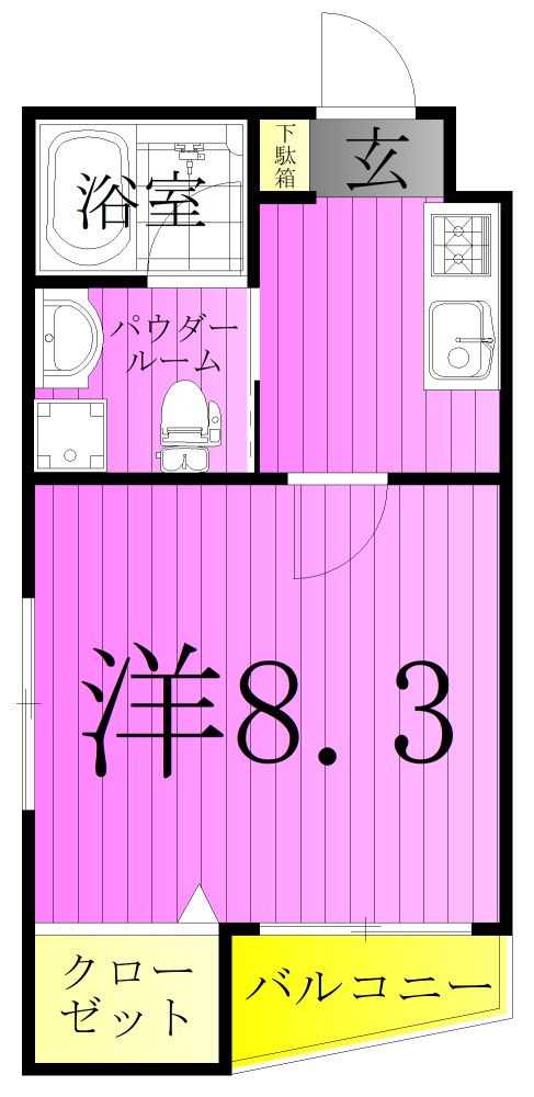 シャンブル 間取り図