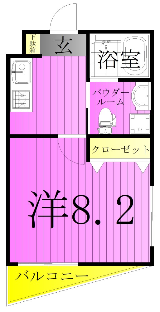 シャンブル 間取り図