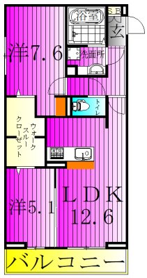 フォーリアA 202号室 間取り