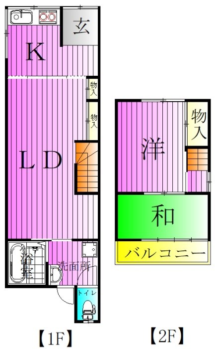 足立区青井戸建 間取り図