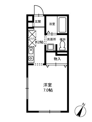 ＭＫハイツ 103号室 間取り
