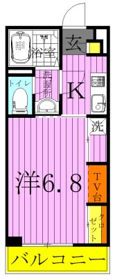 リブリ・エスアイエム 107号室 間取り