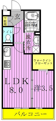 FOREST WIND～フォレスト　ウィンド～ 306号室 間取り