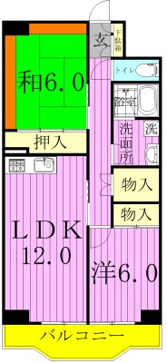 シラカワパレス A-913号室 間取り