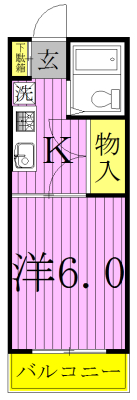 メゾン・オーキスＡ 102号室 間取り