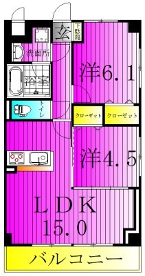 ベルヴァンス 105号室 間取り