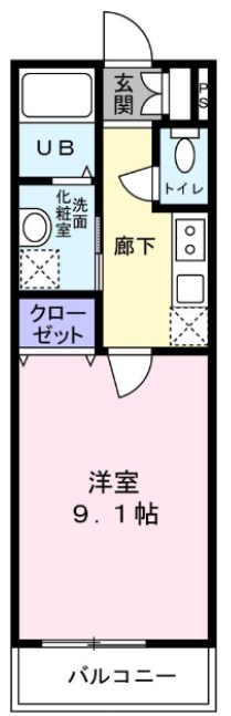 サラブレッド1 305号室 間取り