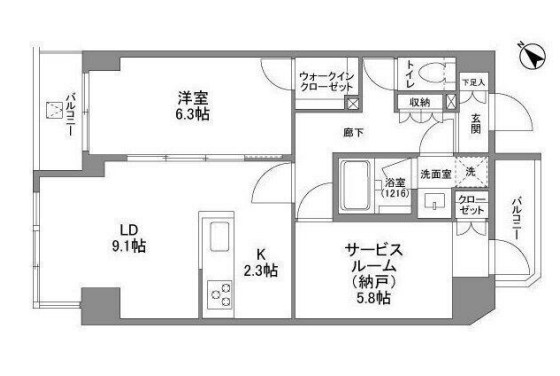 GENOVIA五反野skygarden 間取り