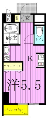 シャイン南流山 503号室 間取り