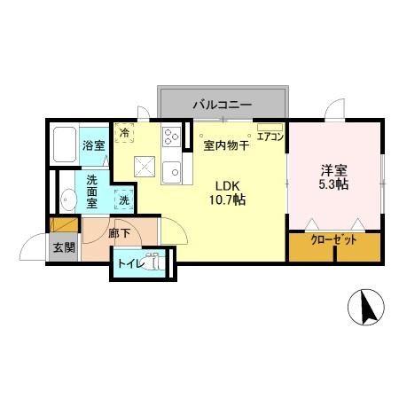 ＡＸＩＳ松戸 101号室 間取り