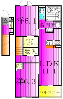 シャルマン　コリーヌ 202号室 間取り