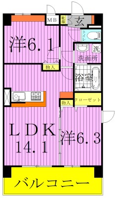 アルコ・イーリス 602号室 間取り
