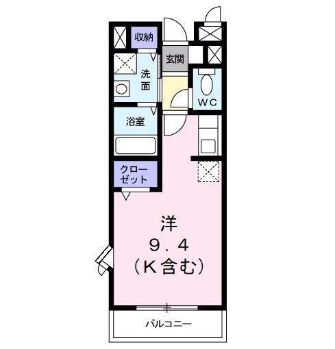 バクワイリー 105号室 間取り
