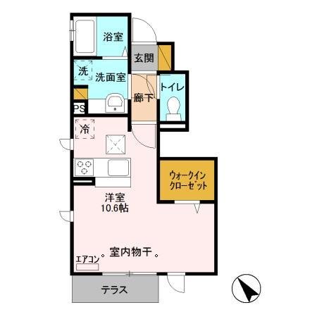 アステールピュールＳ 106号室 間取り