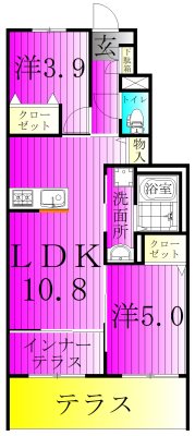 le bois ～ルボワ～ 105号室 間取り