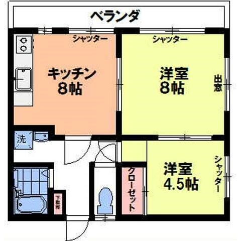 コーポ柏洋 101号室 間取り